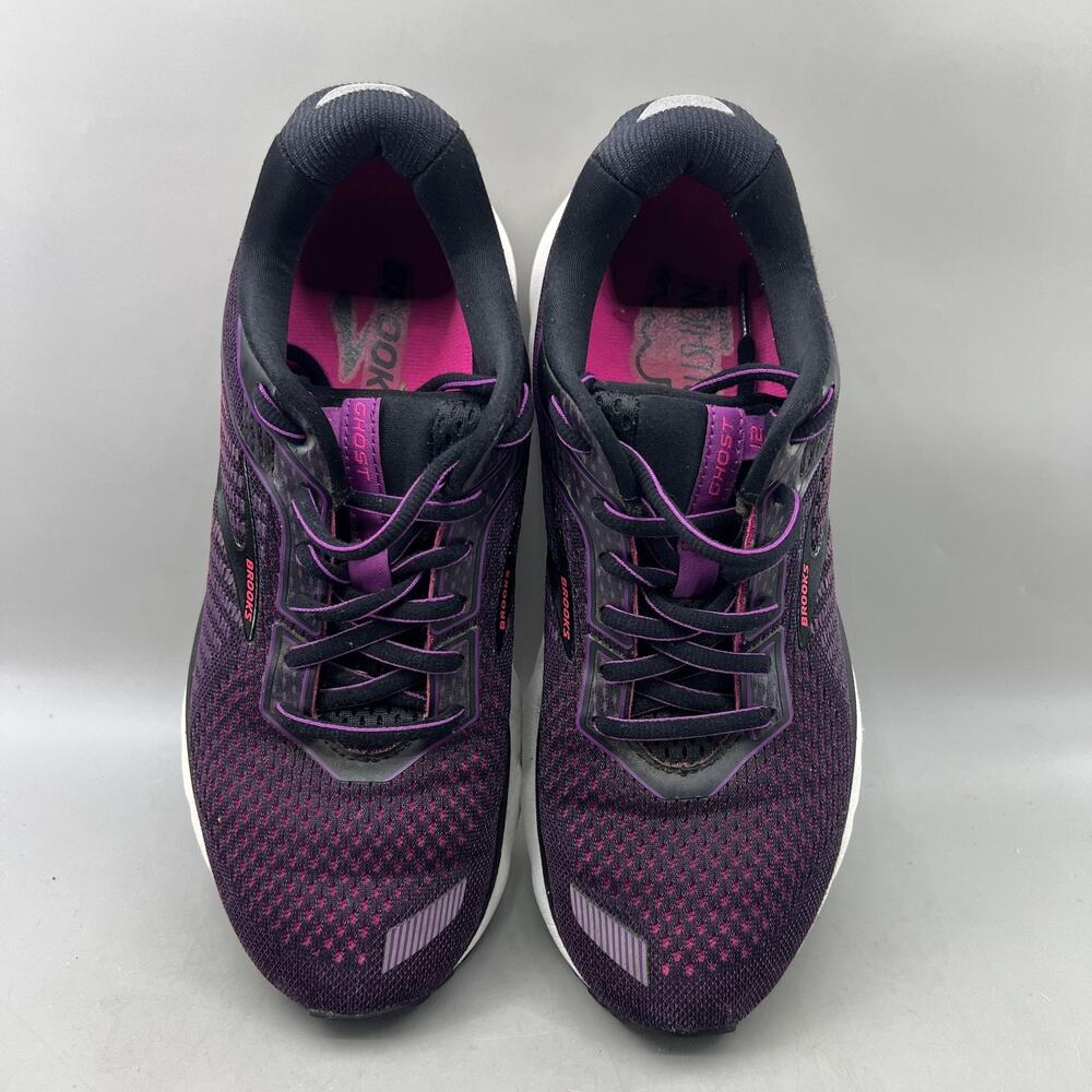 Brooks Ghost 12 Running Shoes Women Size 9 B Purple Mesh Comfort Low Sneakers - Picture 5 of 9